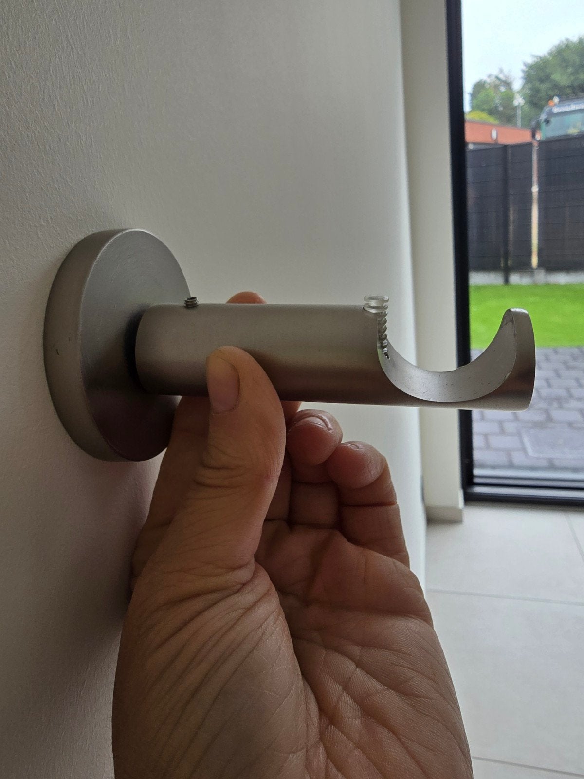 4 supports pour tringle à rideaux, Enlèvement, Utilisé, Métal