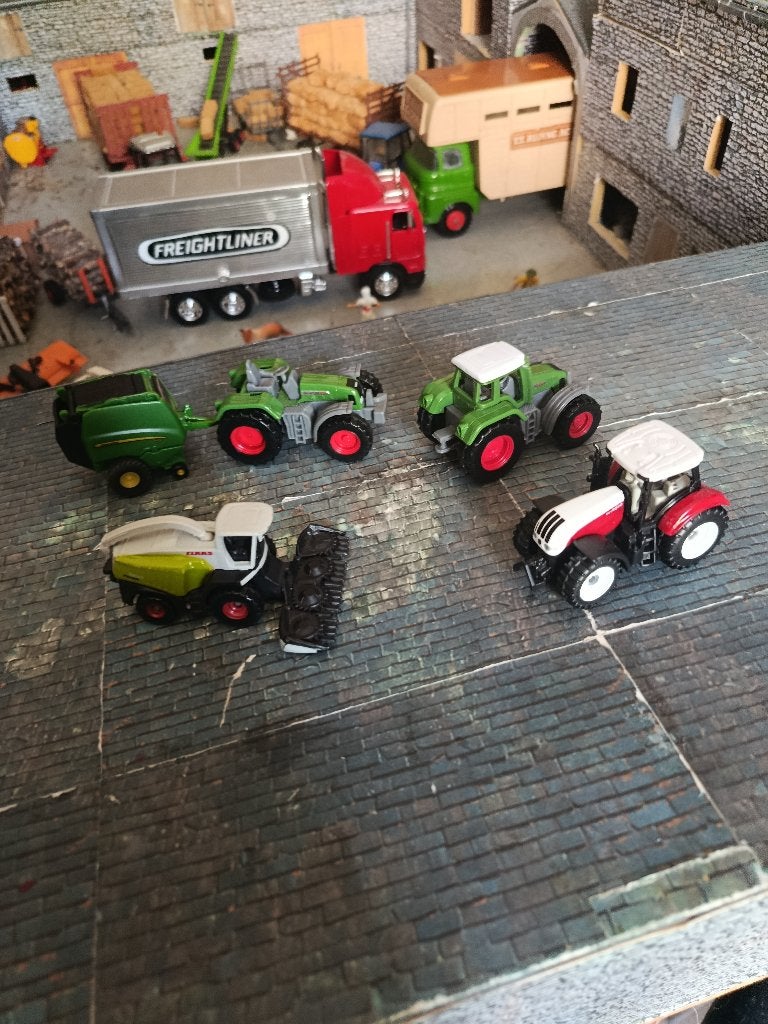 Set van 5 Siku 1:87 landbouwminiaturen, Ophalen of Verzenden, Gebruikt, Hijskraan, Tractor of Landbouw, SIKU