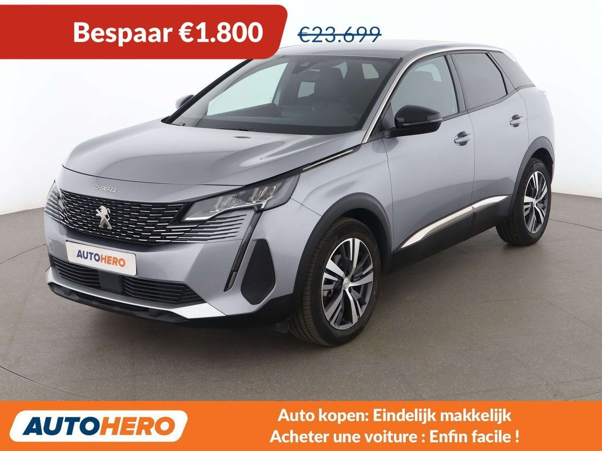 Peugeot 3008 1.2 Mild-Hybrid 136 Allure Pack (automatique), 100 kW, Argent ou Gris, Achat, Euro 6