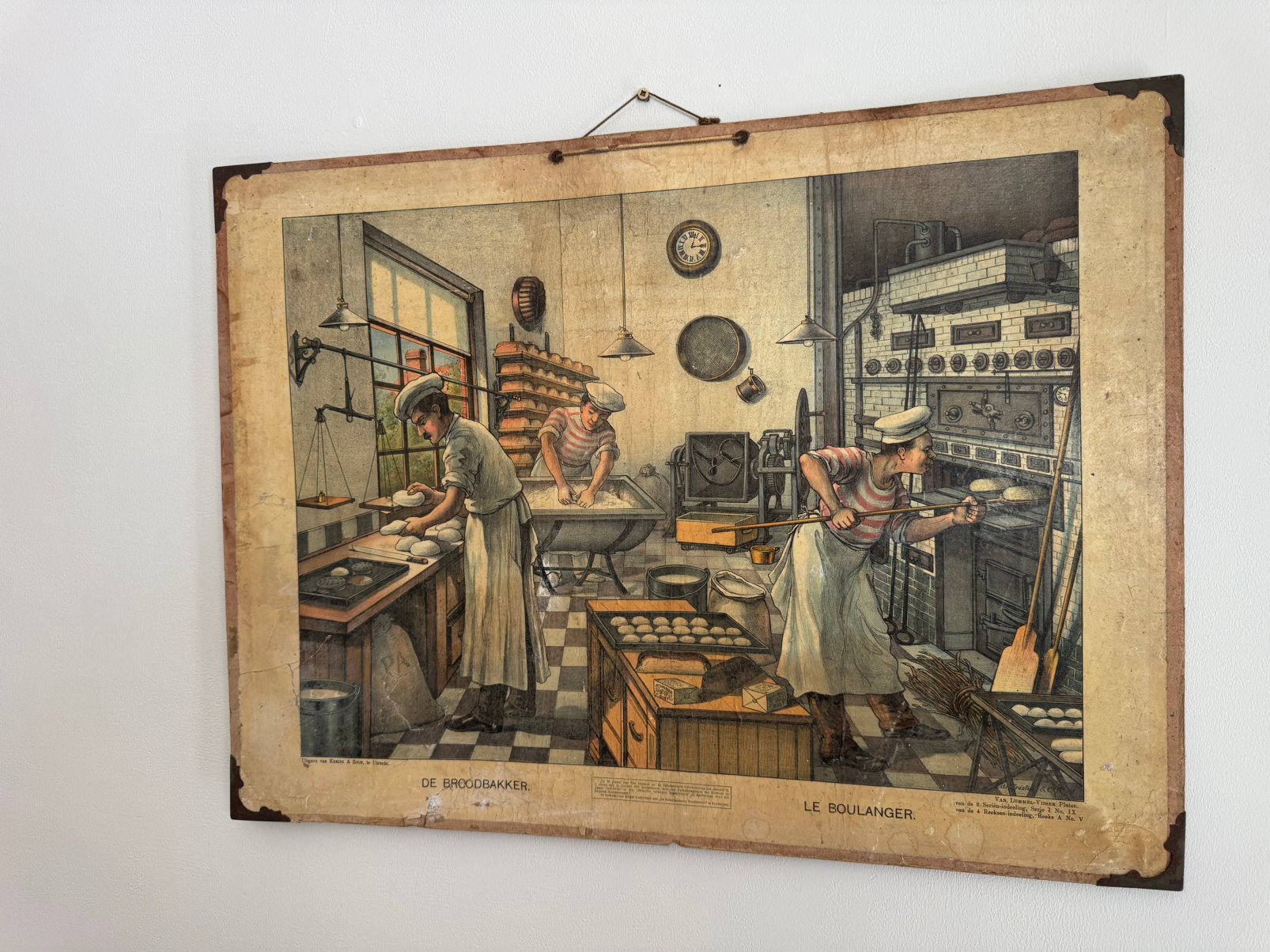 Schoolkaart Broodbakker, Antiek en Kunst, Ophalen