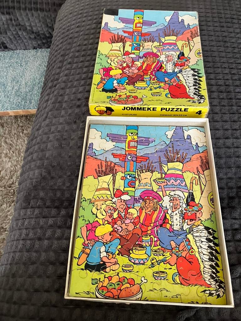 Vintage puzzel 63 stukken jommeke nummer 4 jef nys, Ophalen of Verzenden, Gebruikt