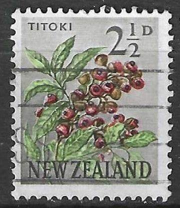 Nouvelle-Zélande 1960/1967 - Yvert 386A - The Titoki (ST), Timbres & Monnaies, Timbres | Océanie, Envoi, Affranchi