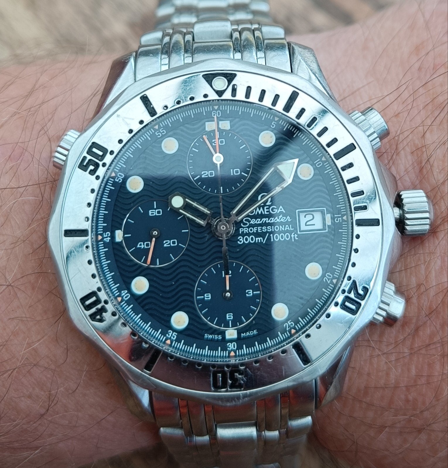 Omega Seamaster Professionnal Diver 300m, Montre-bracelet, Acier, Enlèvement, Utilisé