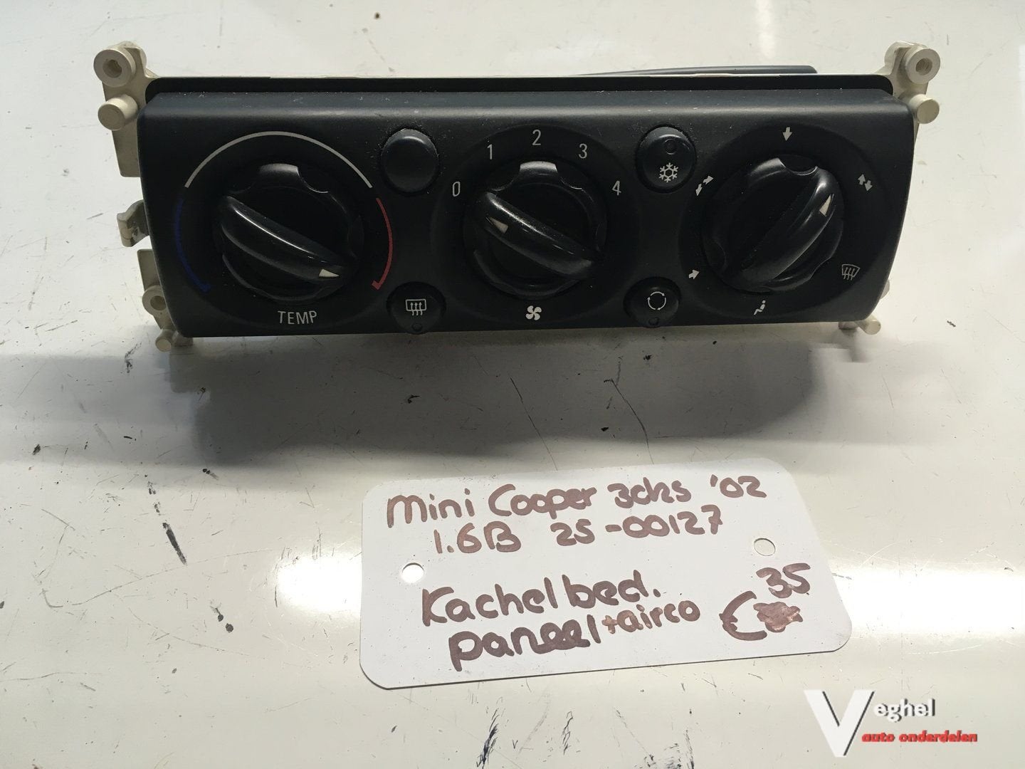Mini Cooper 1.6 3drs 2002  Kachelbedieningspaneel (airco)  V, Auto-onderdelen, Gebruikt, -, -, Ophalen of Verzenden