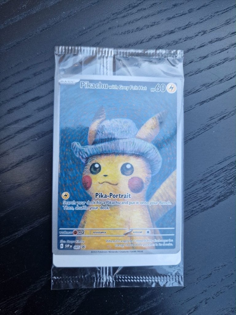 Pokemon Van Gogh X Pikachu Grey Felt Hat SVP 085 Gesealde, Hobby en Vrije tijd, Ophalen of Verzenden, Nieuw