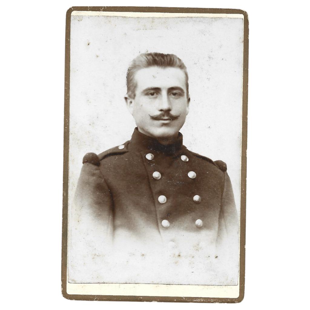 CDV Belgisch soldaat, Ophalen of Verzenden, Landmacht, Foto of Poster
