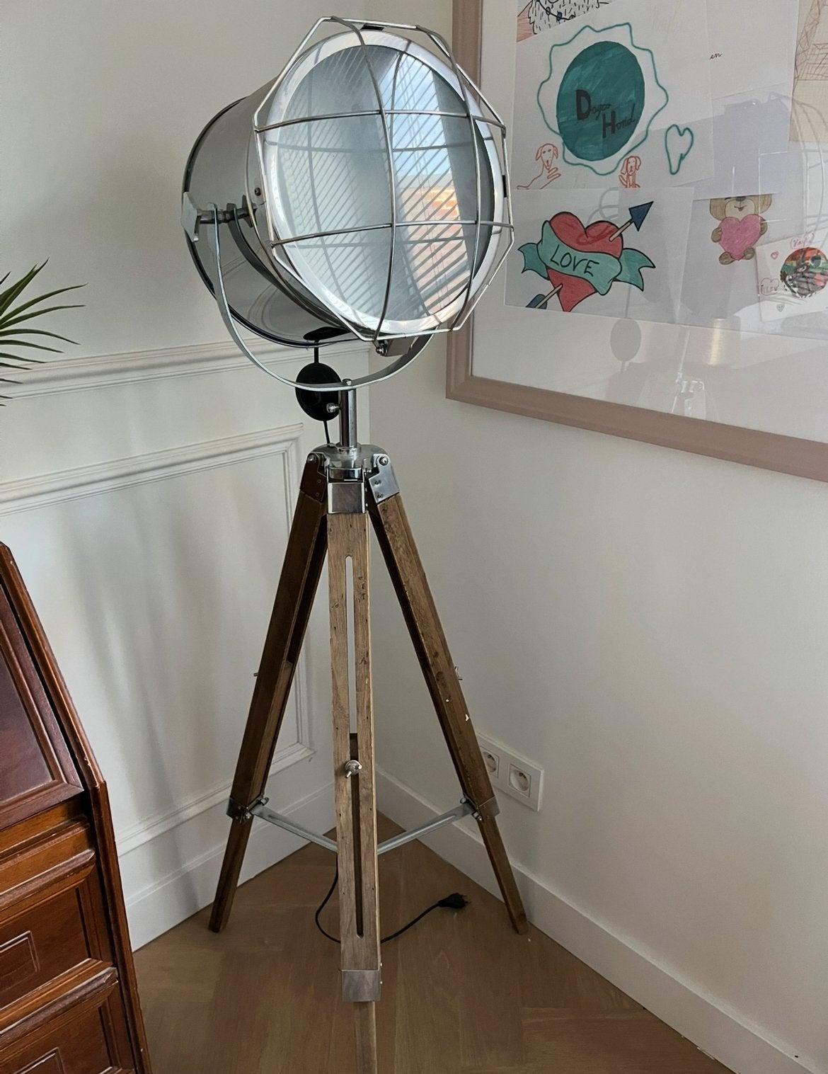 Staanlap retro, Huis en Inrichting, Lampen | Vloerlampen, Ophalen, Zo goed als nieuw