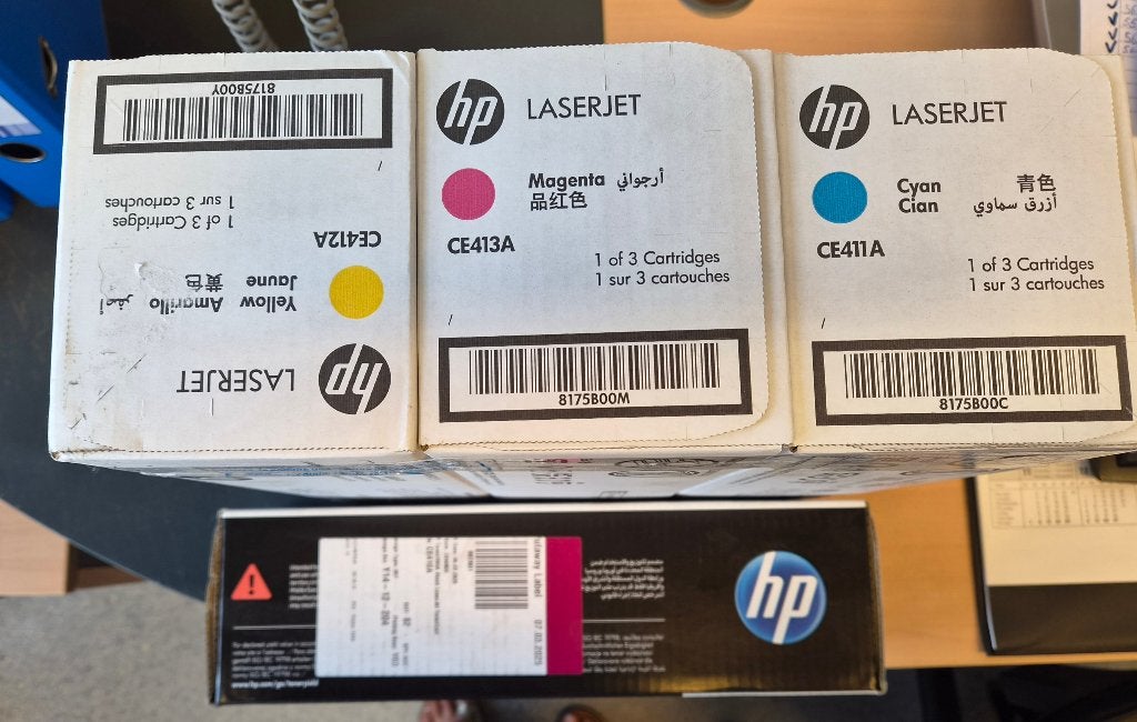 Lot complet de cartouches / toners HP 305A neufs et scellés, Computers en Software, Printerbenodigdheden, Ophalen, Nieuw, Toner