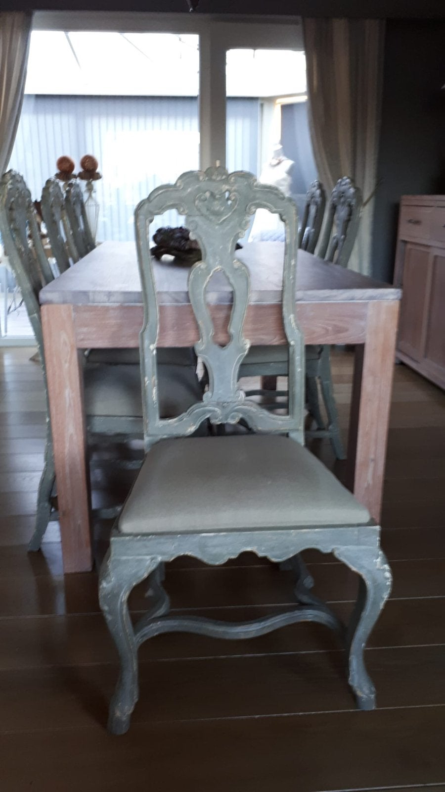 6 swedish rococo style dining chairs, Enlèvement