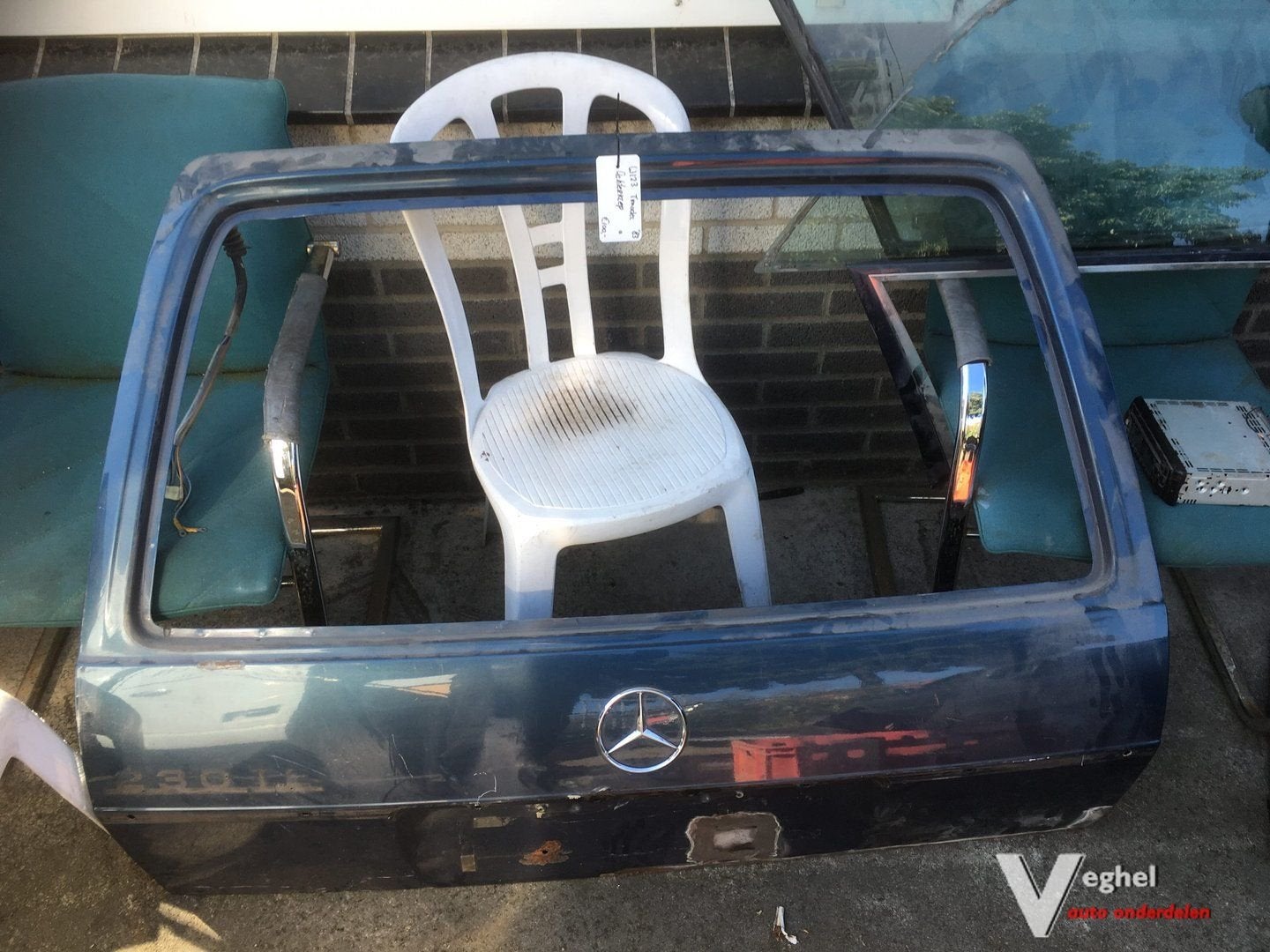 Mercedes w123 station achterklep met werk 1983, Ophalen, Gebruikt, -, Achter
