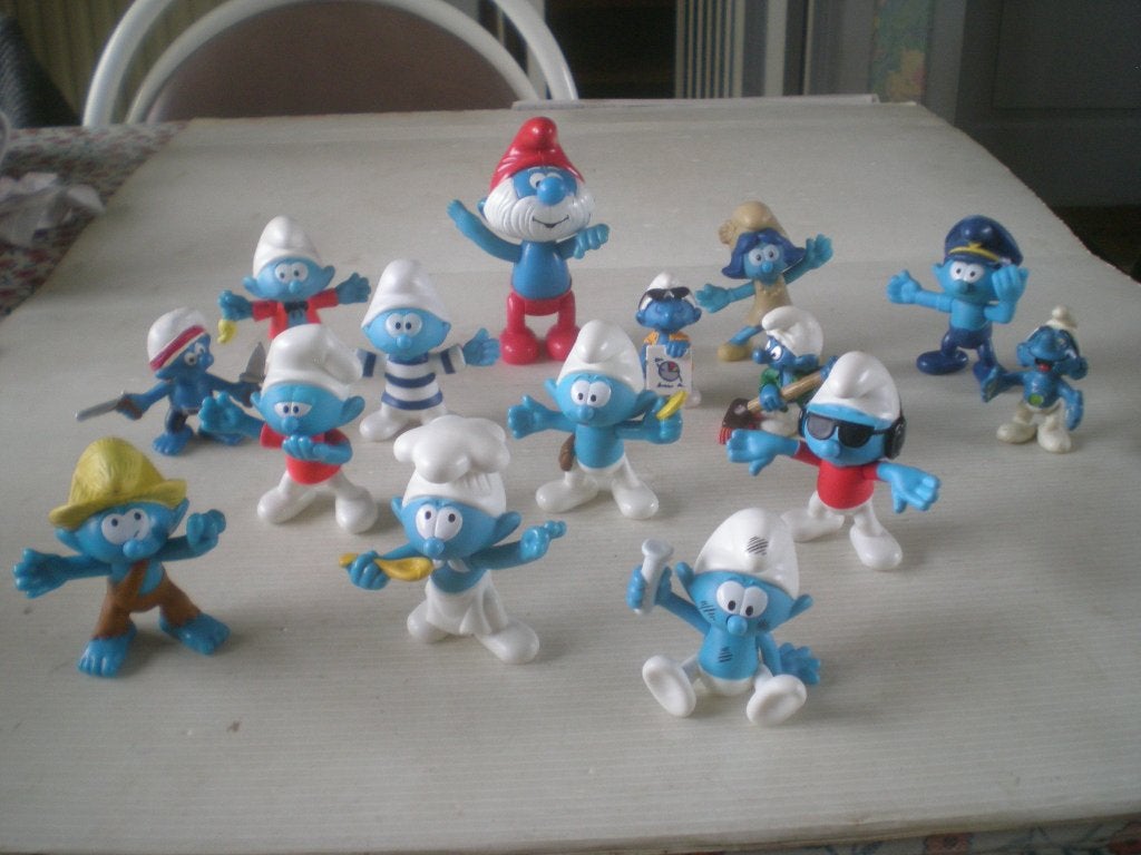 set smurfen, Verzamelen, Smurfen, Ophalen of Verzenden, Zo goed als nieuw