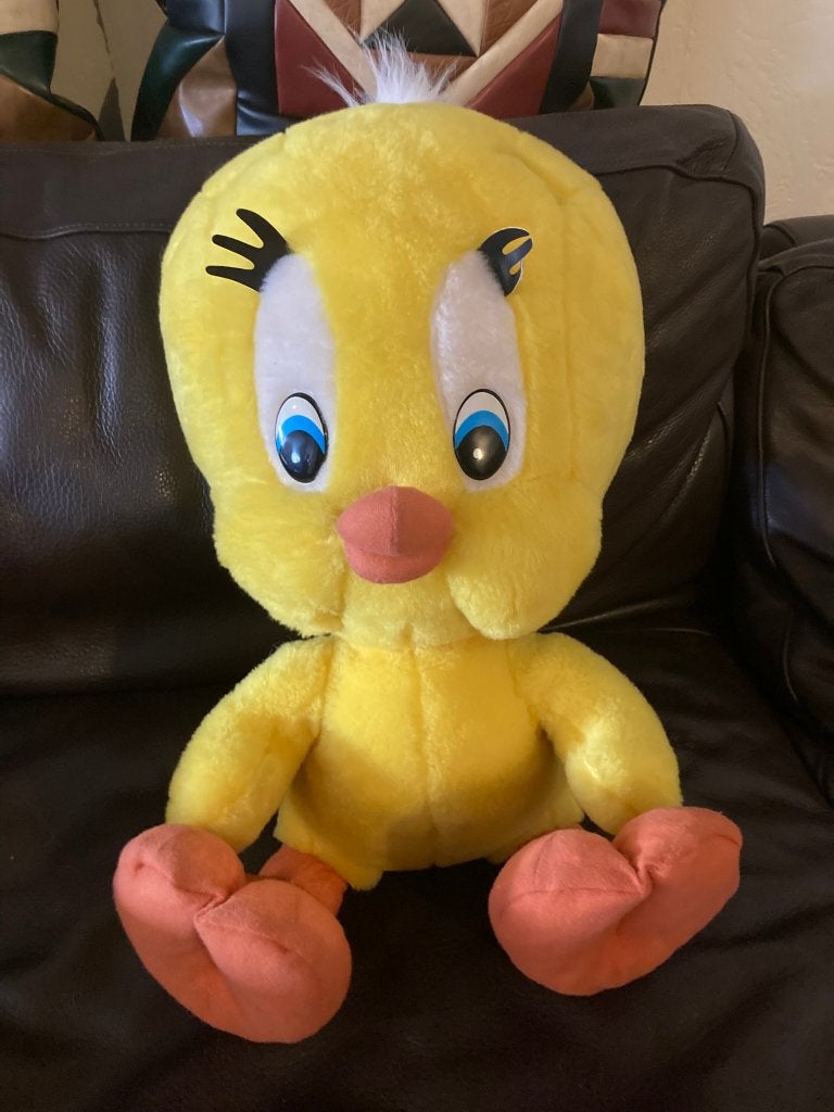 Tweety Knuffel 60cm (Looney Tunes, Made in Italy), Kinderen en Baby's, Geel, Overige typen, Ophalen of Verzenden, Zo goed als nieuw