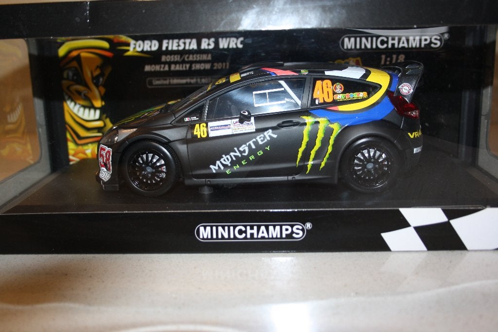 1:18 Minichamps Ford Fiesta RS WRC Valentino Rossi rally., Ophalen of Verzenden, Nieuw, Auto, MiniChamps