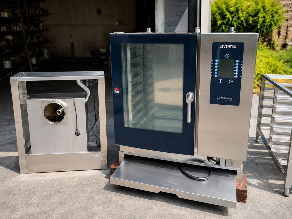 Leventi Combimat Combisteamer 10x GN 1/1 + Rekwagen, Zakelijke goederen, Ophalen, Gebruikt, Info@qelectronics.be, Nukerkestraat 1; 9681 Nukerke