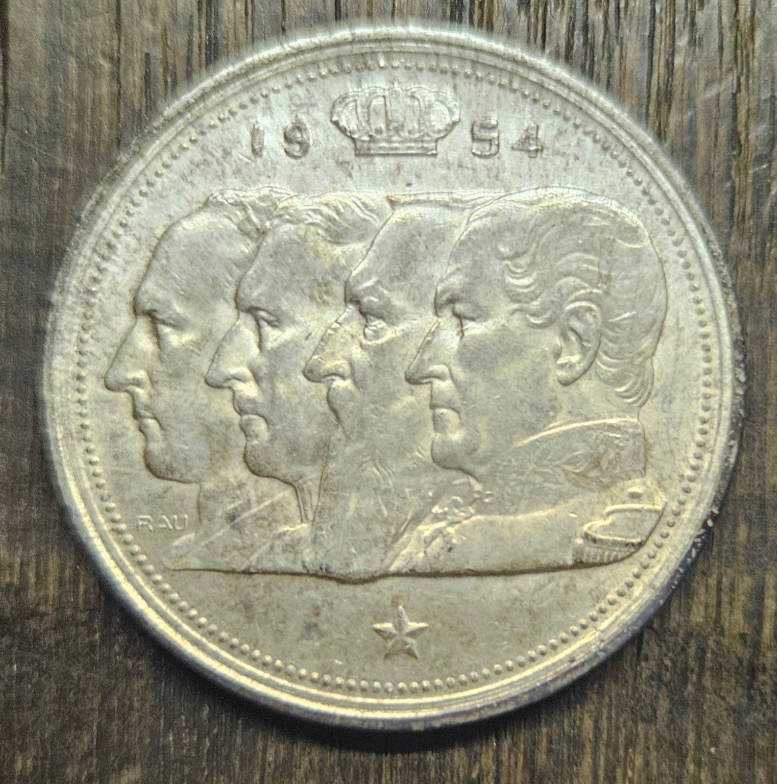 Zilveren munt 1954 België 100 frank, Ophalen of Verzenden, Zilver, Zilver