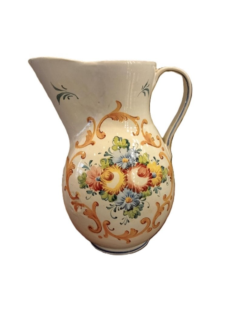 Handbeschilderde Italiaanse kruik., Antiek en Kunst, Antiek | Keramiek en Aardewerk, Ophalen of Verzenden