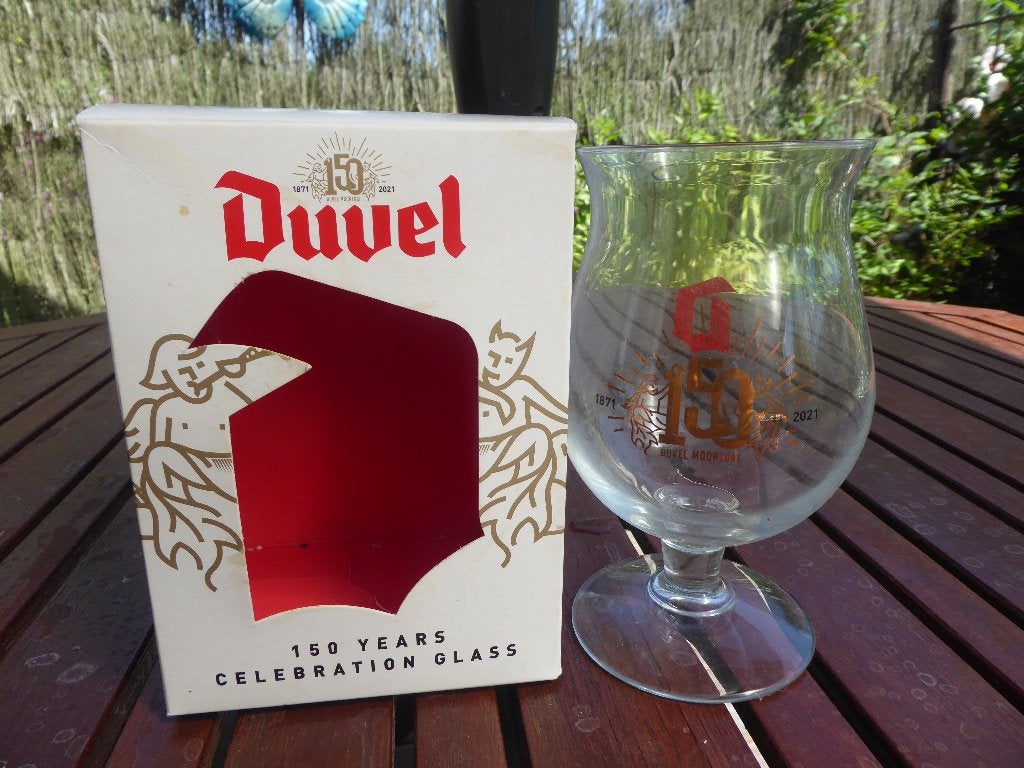 verre duvel  150 ans, Verzamelen, Ophalen of Verzenden, Zo goed als nieuw, Glas of Glazen, Duvel