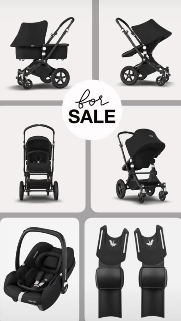 Complete buggy met maxi cosi en draagmand, Kinderen en Baby's, Ophalen, Zo goed als nieuw, Bugaboo