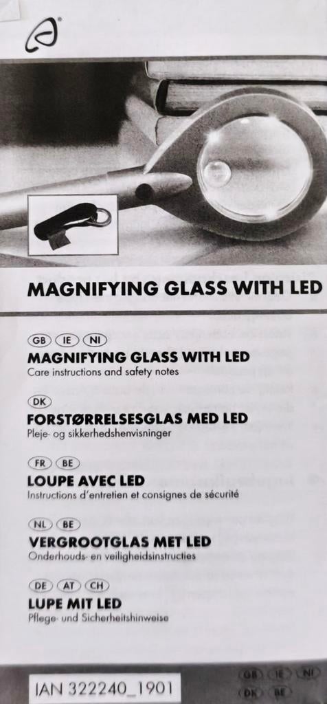 Vergrootglas met led en etui, Ophalen