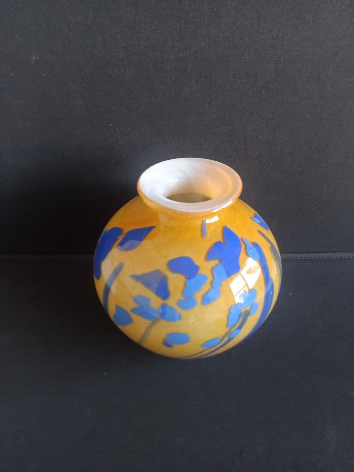 prachtige design vaas, Antiek en Kunst, Glas, Meerkleurig, Vaas, Handgemaakt