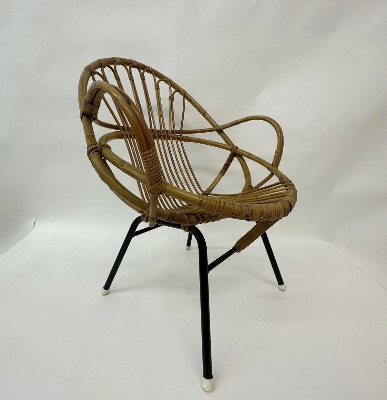 Vintage Rotan Loungestoel Rohé Noordwolde, Antiek en Kunst, Ophalen
