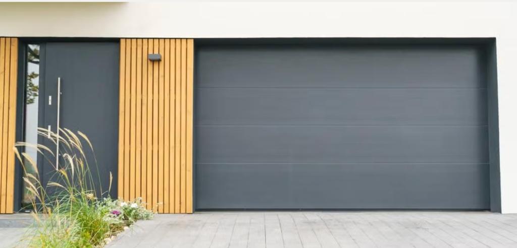 sectionale garagepoort automatisch in kit grijs, Enlèvement, Utilisé