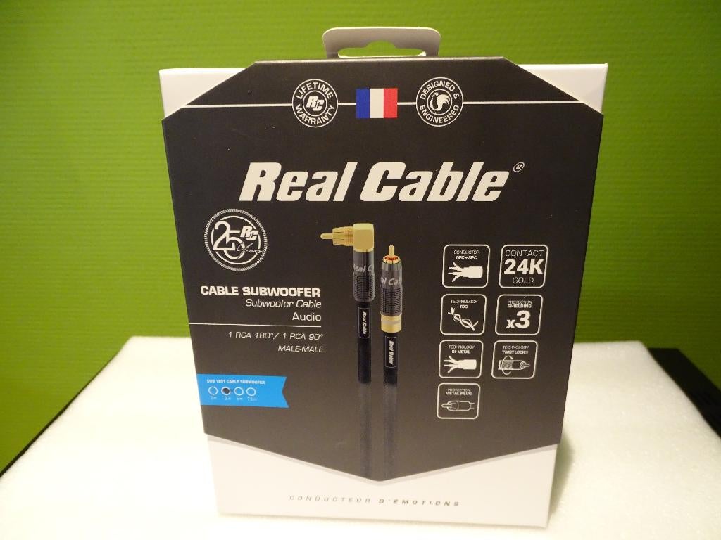 Cables Coaxial Digital pour Subwoofer 2 pièces neuves, Enlèvement ou Envoi, Neuf, 2 à 5 mètres, Câble coaxial