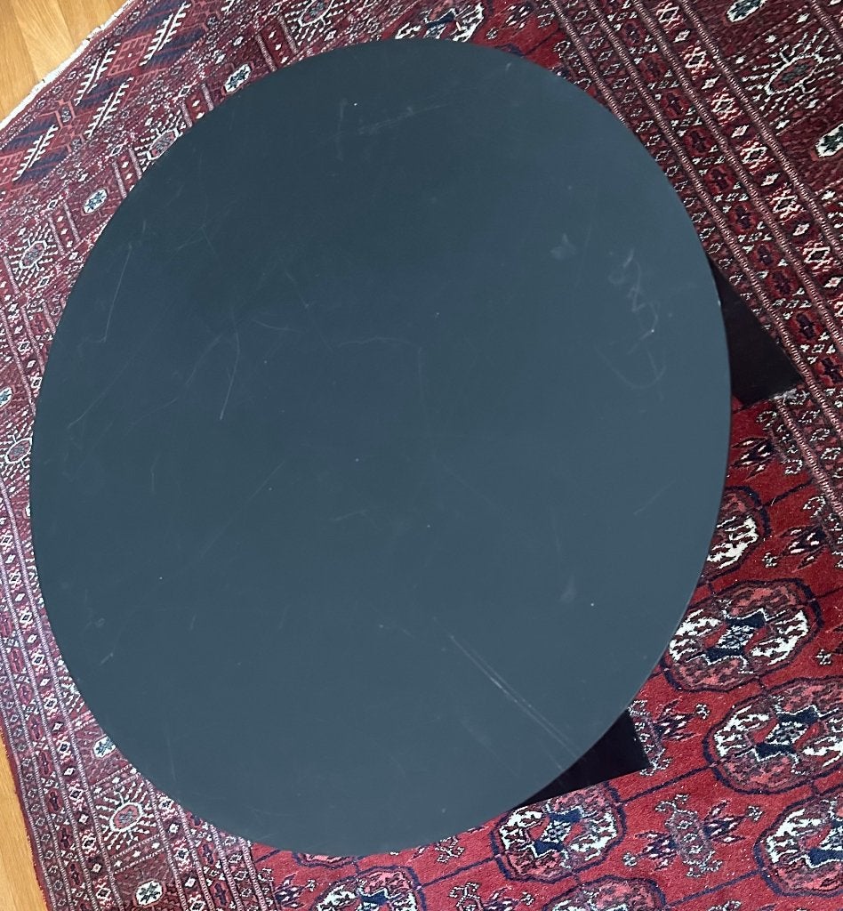 table d'appoint en acier/noir/traces d'usure/diam 50 cm, Maison & Meubles, Rond, Moins de 55 cm, Enlèvement, Utilisé