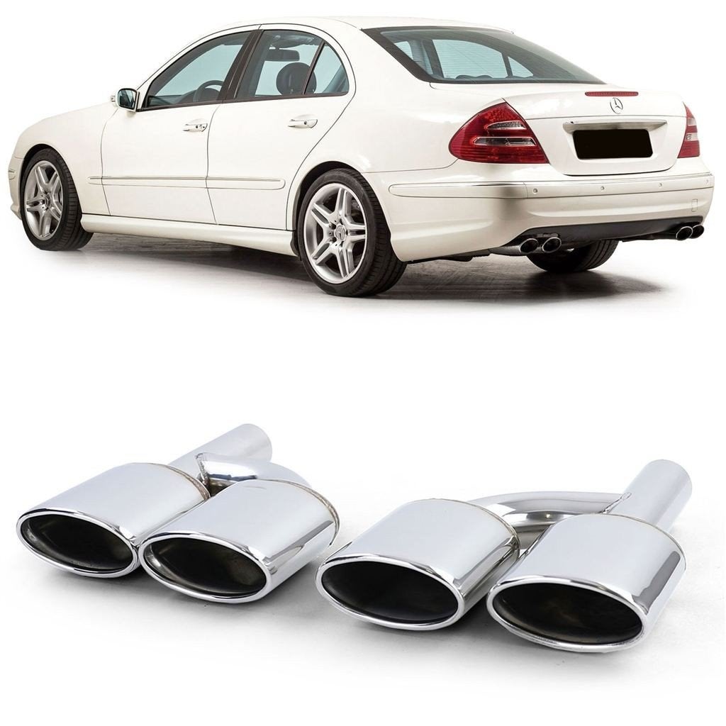 Uitlaat Sierstuk RVS Voor Mercedes W204 W211 W164 W166 W221, Envoi
