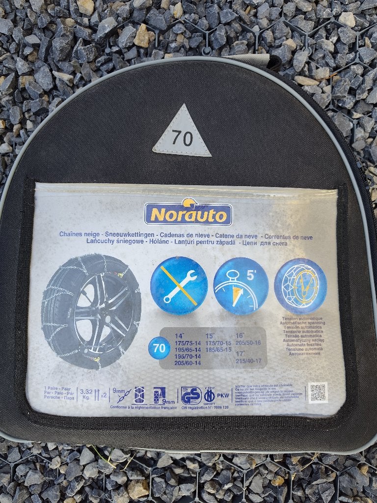 Norauto sneeuwkettingen maat 70 - 9mm (nooit gebruikt), Enlèvement, Neuf