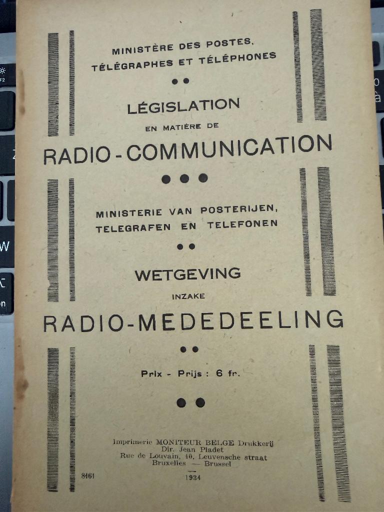 Législation en matière de radio-communication,1934, Envoi