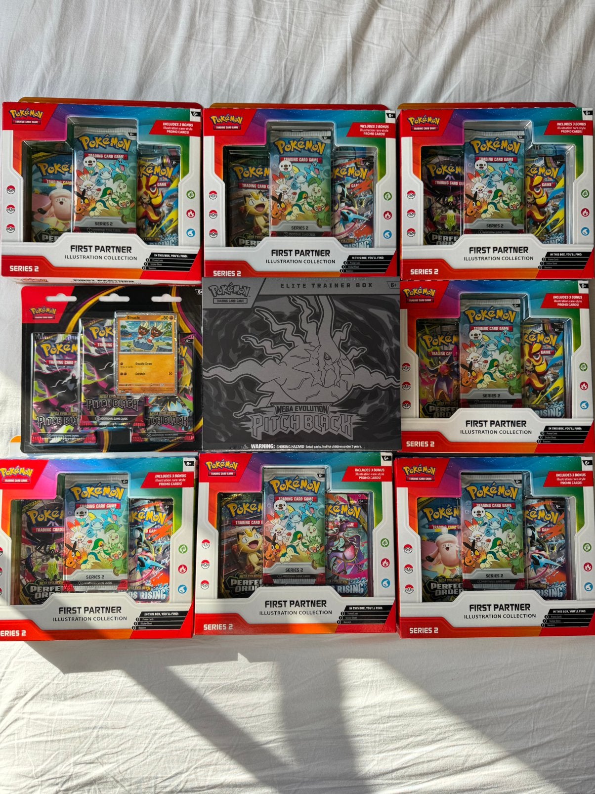 6x First Partner Series 2 +Pitch Black ETB +Tri-Pack English, Ophalen, Nieuw