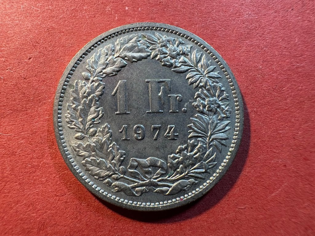 Suisse - 1 Franc 1974 (#289#), Enlèvement ou Envoi, Autres pays, Monnaie en vrac