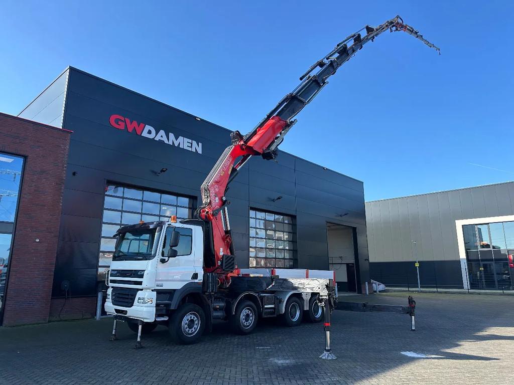 DAF CF 85.460 8x4 Tractor unit- Fassi F1100+Flyjib,winch Eur, Euro 5, Achterwielaandrijving, 460 pk, Wit