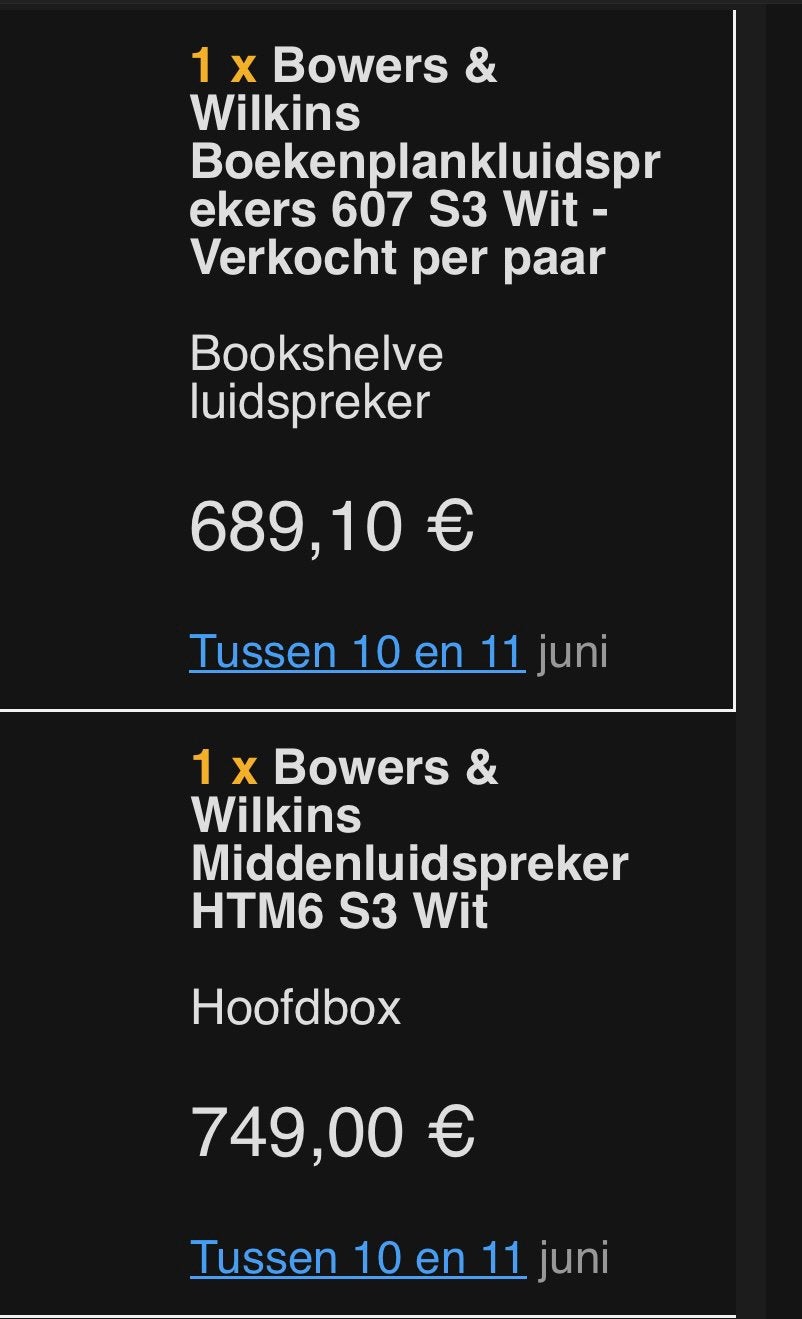 Compleet NIEUW ! Witte Bowers & Wilkins boxen !, Audio, Tv en Foto, Luidsprekerboxen, Ophalen, Nieuw, 60 tot 120 watt, Bowers & Wilkins (B&W)
