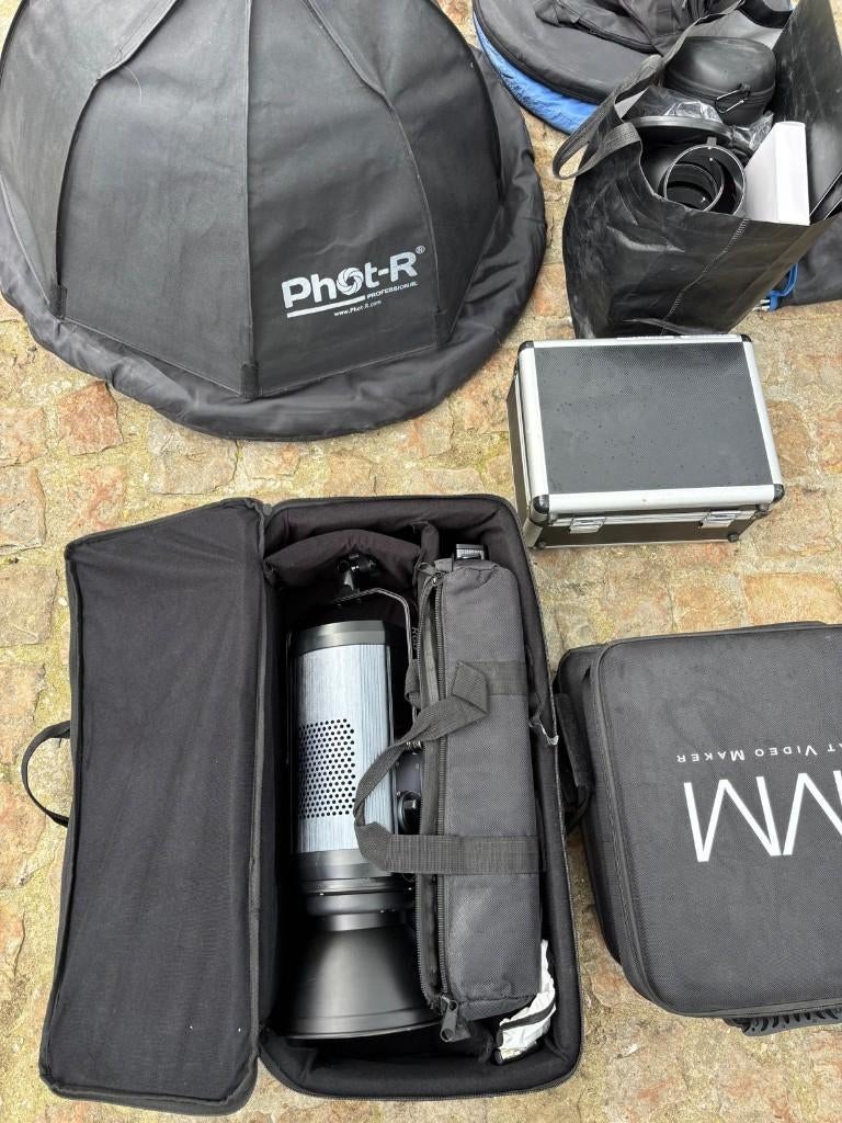 Complete mobiele fotostudio set – professioneel materiaal, TV, Hi-fi & Vidéo, Enlèvement, Comme neuf