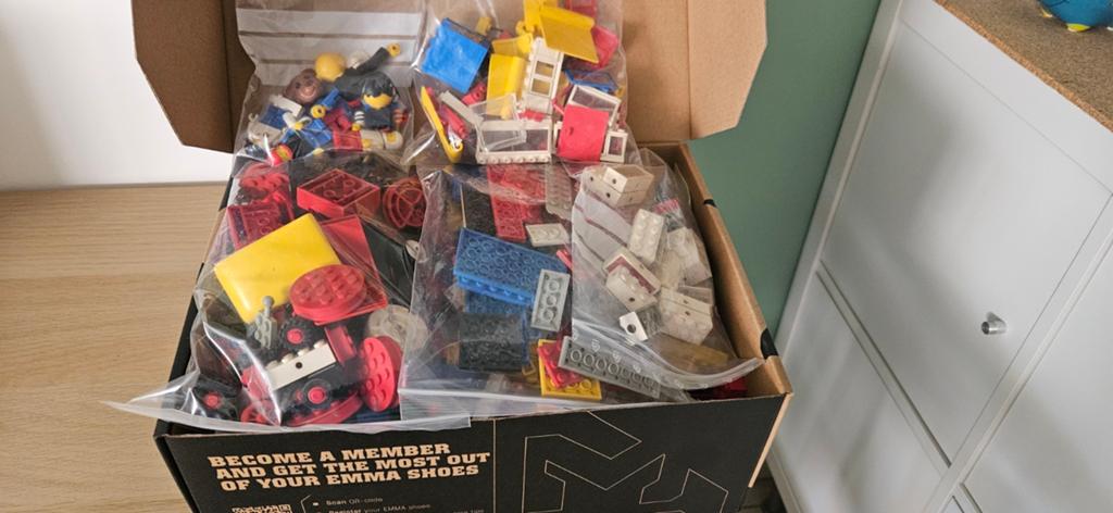 Lotje oude lego jaren 1990., Gebruikt, Lego, Ophalen of Verzenden, Inclusief minifiguren