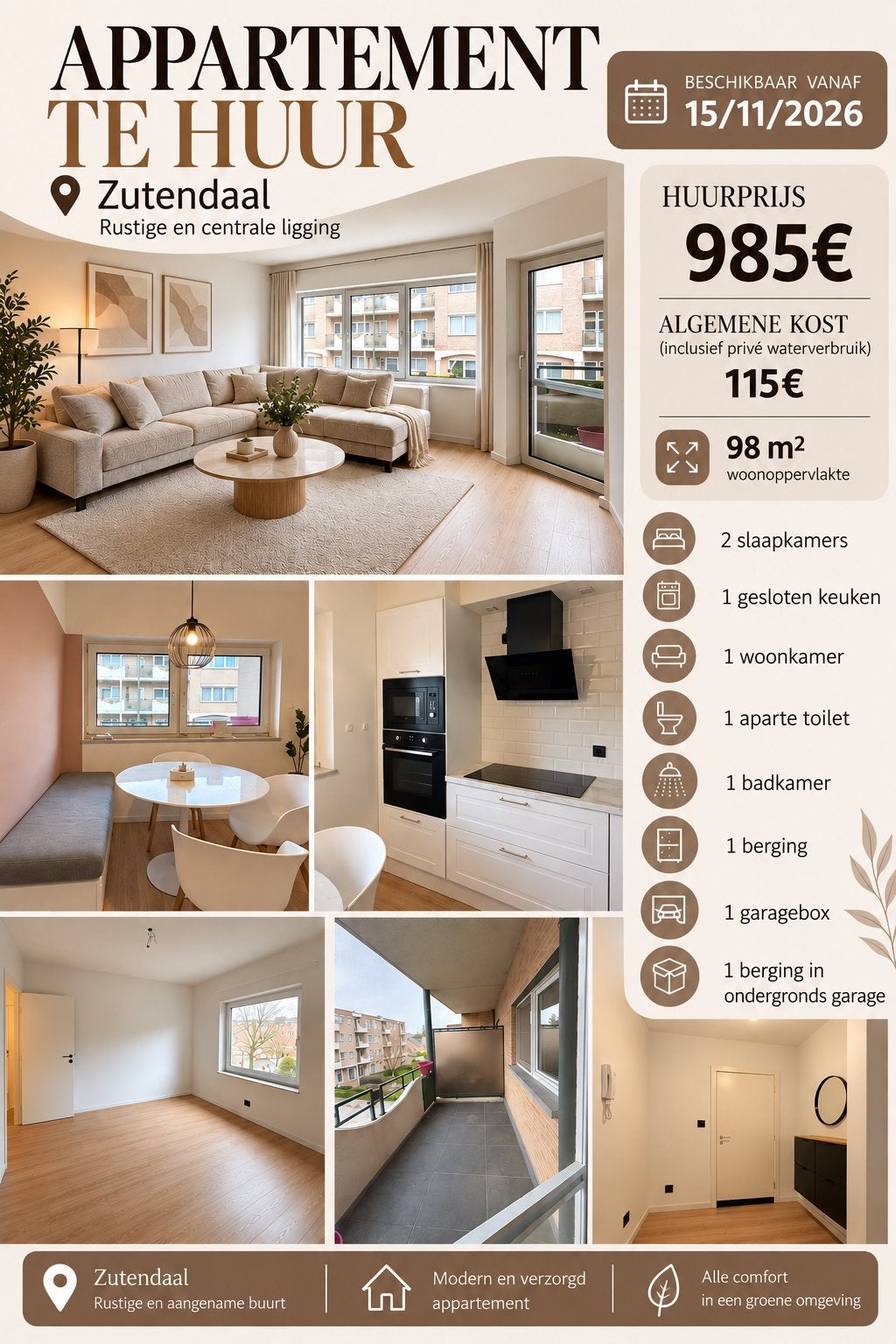 Appartement te huur in Zutendaal, Immo