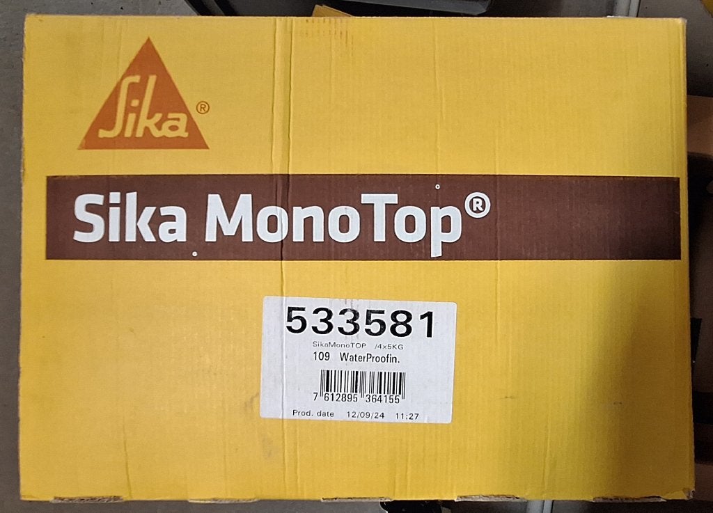 Sika MonoTop-109 Waterproofing – 5 kg – NEUF – 4 €/sac, Bricolage & Construction, Enlèvement, Neuf