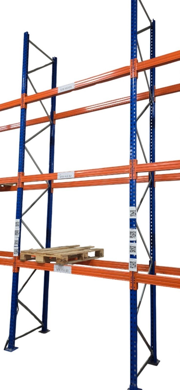 13 Meter rekken stellingen 5m hoog 80cm diep balken 182,5cm, Ophalen