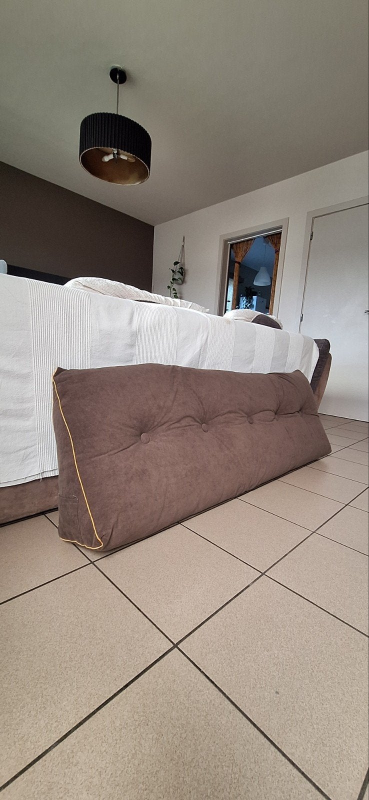 ergonomisch leeskussen/hoofdbordkussen, Huis en Inrichting, Ophalen, Bruin