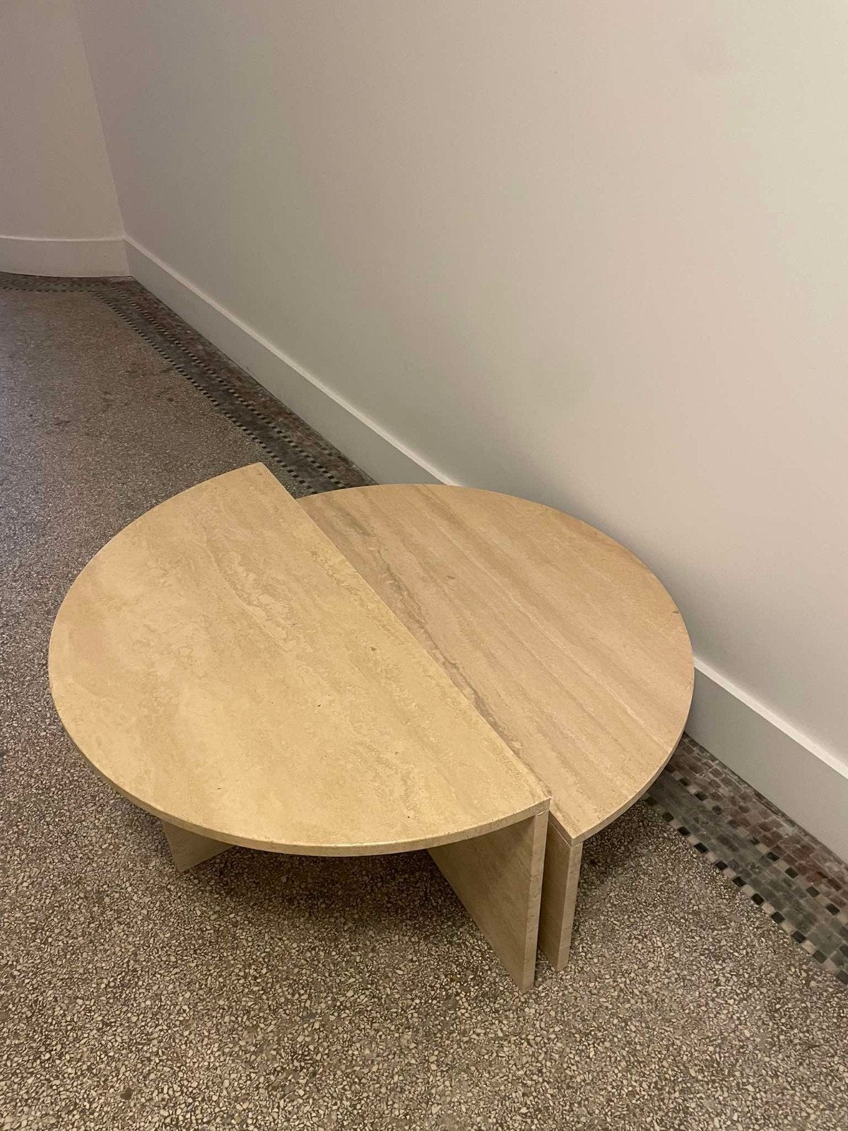 Ronde salontafel in twee delen, model UP&up, Italië, jaren 7, Antiek en Kunst, Ophalen