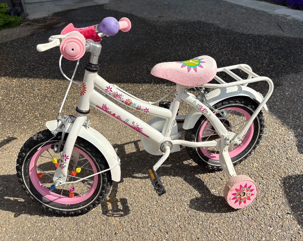 Kinderfiets, Ophalen, Gebruikt, Minder dan 16 inch, Zijwieltjes