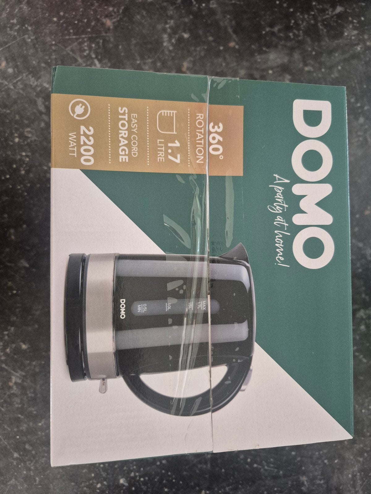 bouilloire électrique DOMO, Electroménager, 1 à 2 litres, Enlèvement, Neuf, Inox