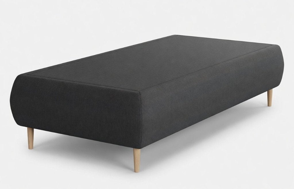 Boxspring NEUF x2 - Andelva JYSK 90x200, Neuf, 90 cm, Gris, Une personne