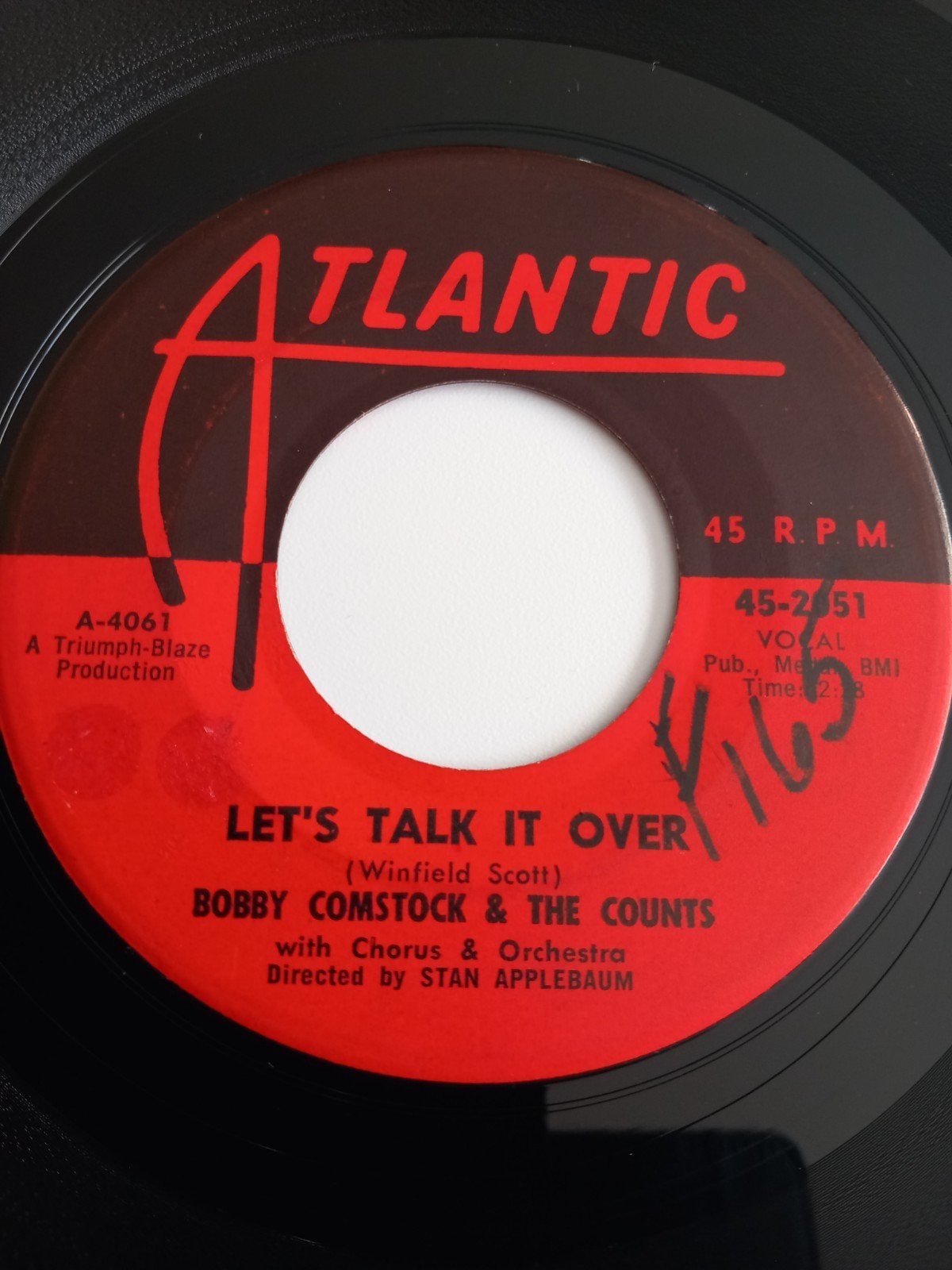 BOBBY COMSTOCK. LET'S TALK IT OVER. POPCORN USA 45T, Enlèvement ou Envoi