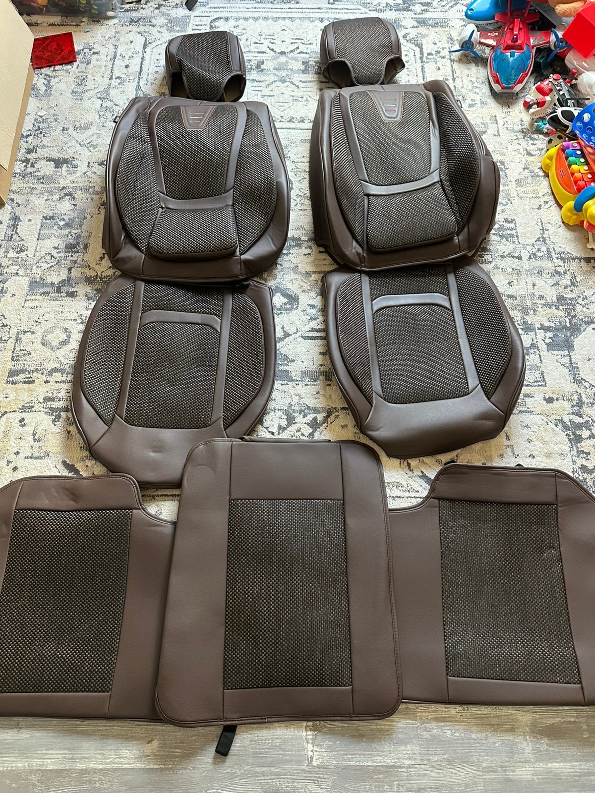 Bruin zetels bekleding, Ophalen, Nieuw