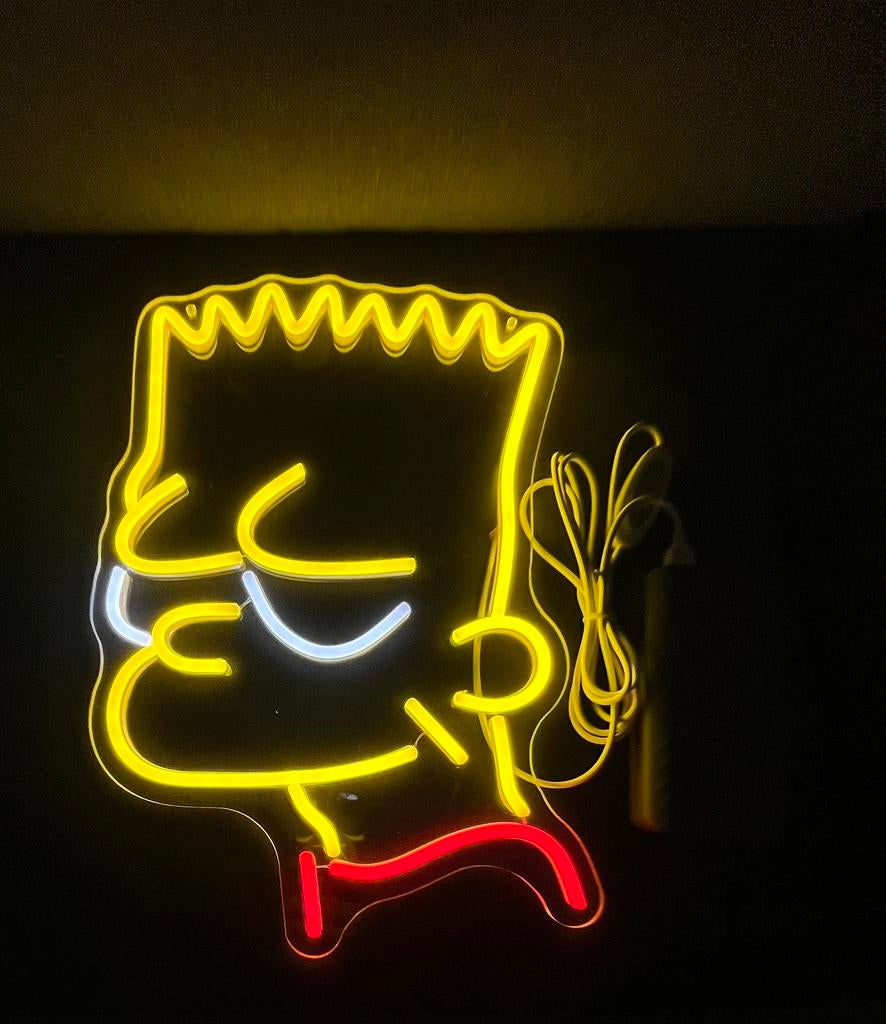 Neon light Bart Simpson, Verzamelen, Ophalen of Verzenden, Nieuw, Lichtbak of (neon) lamp