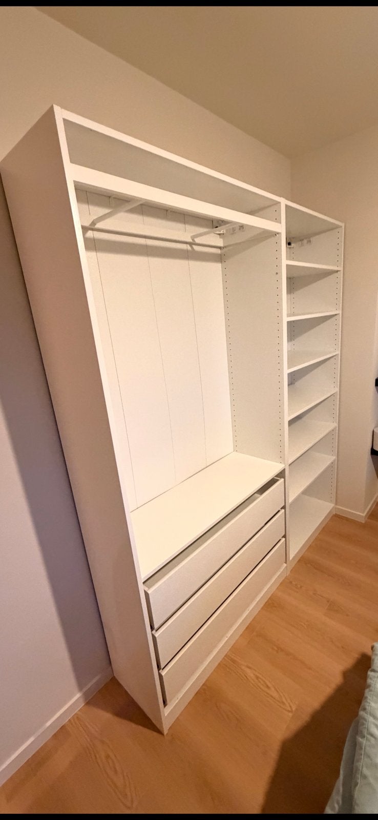 Witte open kleerkast, Huis en Inrichting, Kasten | Kleerkasten, Ophalen, Zo goed als nieuw