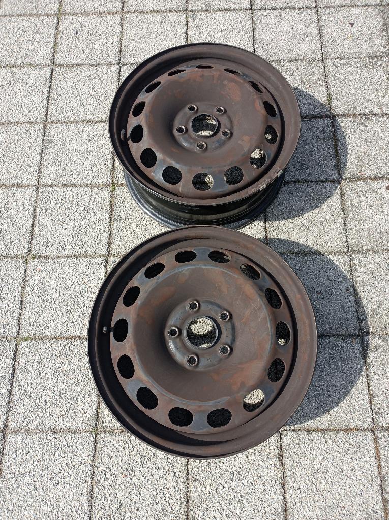 2 Velgen Volkswagen Caddy, Autos : Pièces & Accessoires, Enlèvement, Utilisé, Jante(s)
